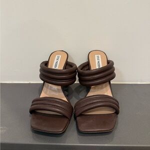 Steve Madden Tahani Dark Brown Strappy Sandals